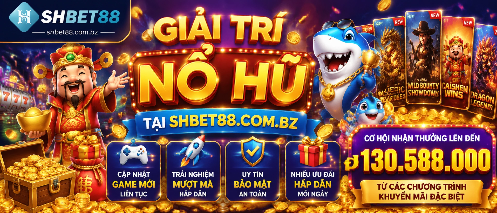Game Nổ Hũ nổi bật Ảnh minh họa nhóm game Nổ Hũ nổi bật trên giao diện danh mục