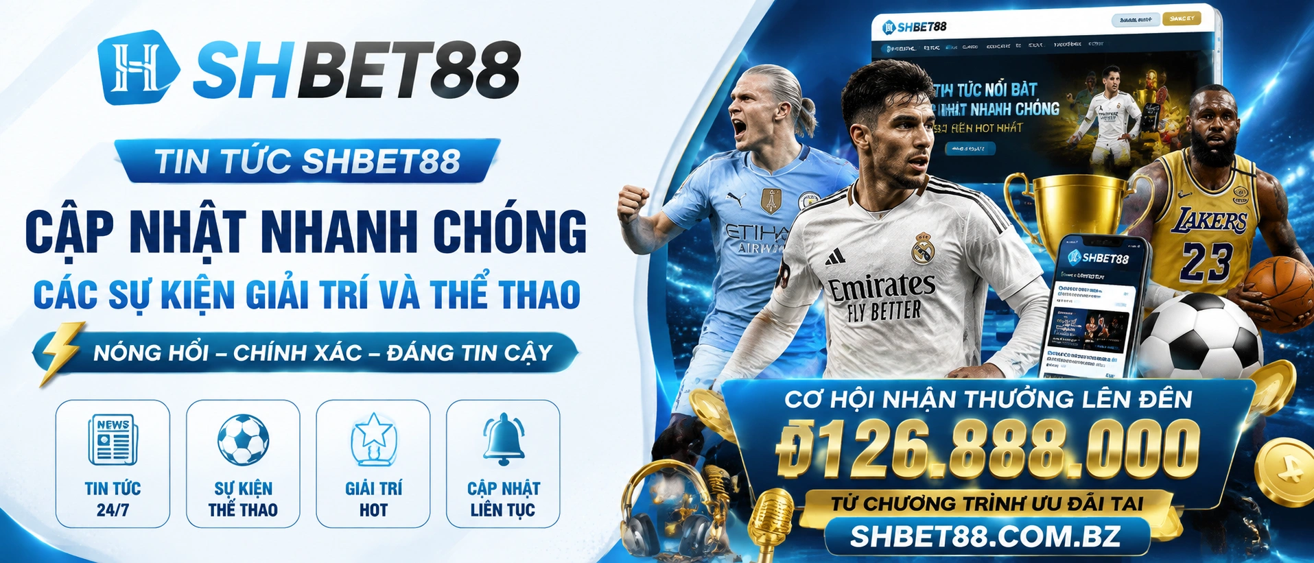 Giao diện tin tức SHBET88 trên thiết bị di động